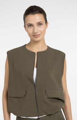 YAYA Jacket Sleeveless Zipper/ 01-511051-604 ARMY GREEN