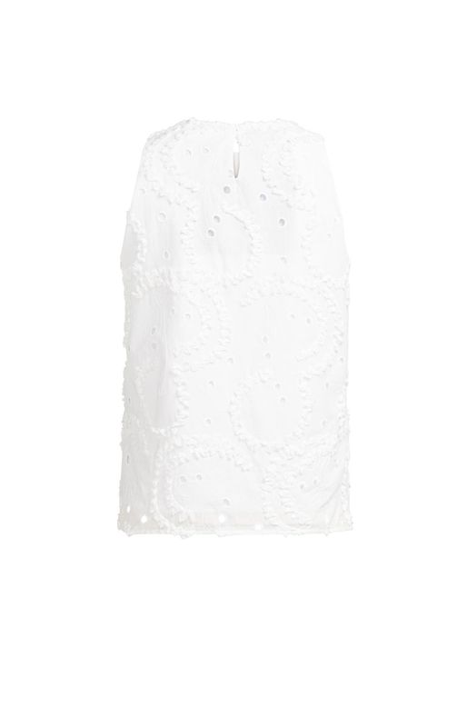 YAYA Top Embroidered/ 01-701397-604 SNOWFADE WHITE