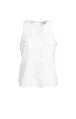 YAYA Top Embroidered/ 01-701397-604 SNOWFADE WHITE