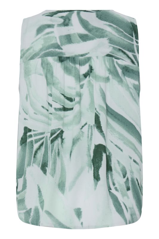 Fransa Top / 20617705 GREEN PALM LEAF
