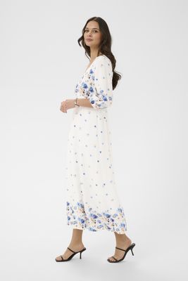 Kaffe Dress Maxi / 10511834 Blue Tones Border Flower