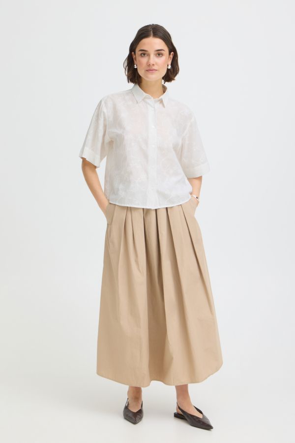 Fransa Blouse Embroidred / 20617802 WHISPER WHITE EMBROIDERY