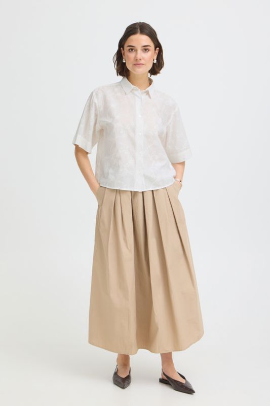 Fransa Blouse Embroidred / 20617802 WHISPER WHITE EMBROIDERY