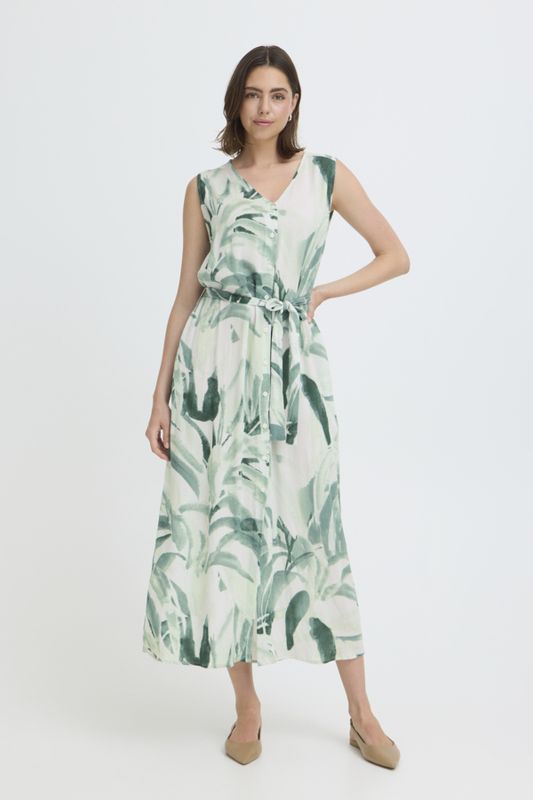 Fransa Dress Maxi Viscose /20617742 GREEN PALM LEAF Fransa Dress Maxi Viscose /20617742 GREEN PALM LEAF