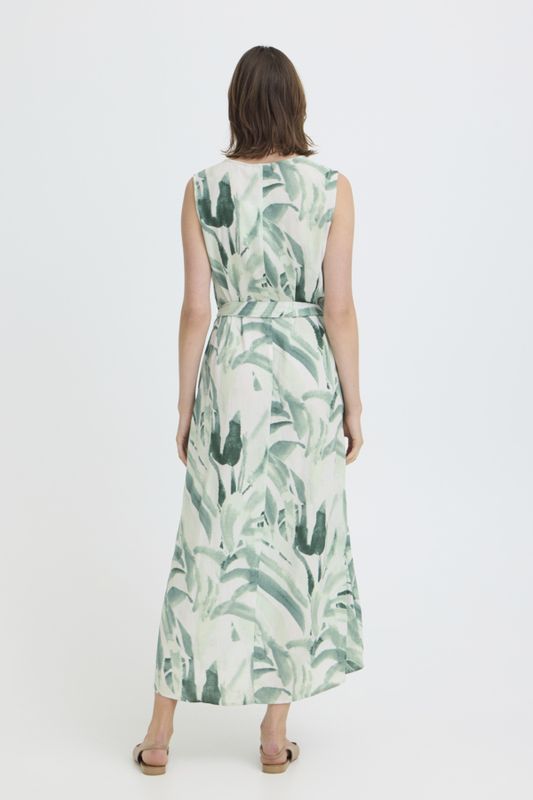 Fransa Dress Maxi Viscose /20617742 GREEN PALM LEAF