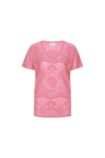C&amp;S Top Kiana Viscose/ 26ZFOC14 Sunkissed Coral