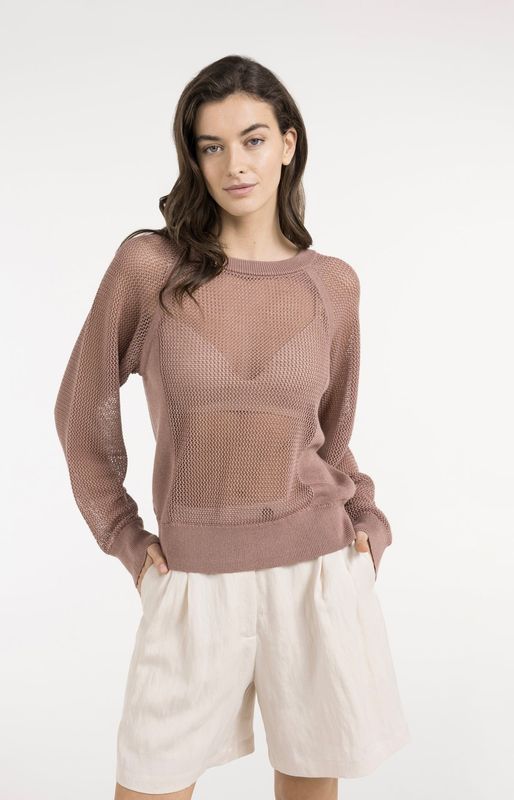 YAYA Pullover Mesh Structure / 01-000592-605 BURLWOOD PINK