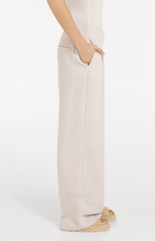 YAYA Pants Wide Leg Linenmix / 01-301257-605 CLOUD CREME WHITE