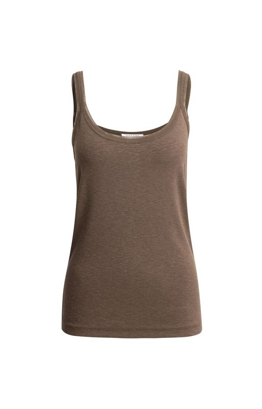 YAYA Top Basic / 01-729053-605 WASHED BROWN