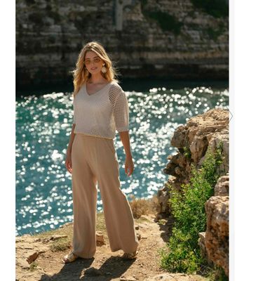 C&amp;S Pants Pernilla / 26ZFZC17 Khaki