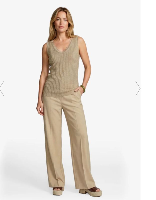 C&amp;S Pants Pernilla / 26ZFZC17 Khaki