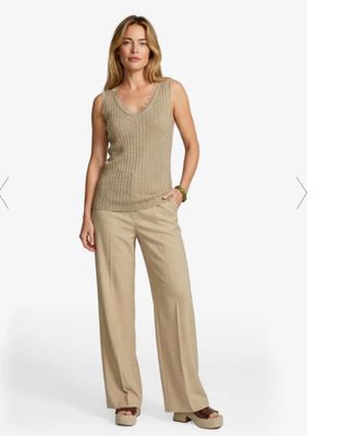 C&amp;S Pants Pernilla / 26ZFZC17 Khaki