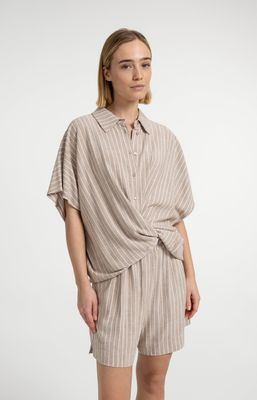 YAYA Short Striped / 01-321037-606 SAFARI BROWN DESSIN