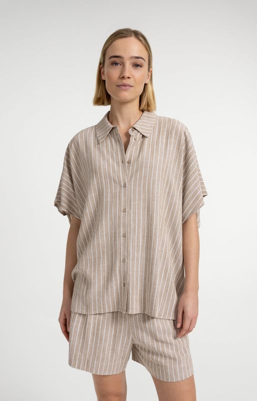 YAYA Short Striped / 01-321037-606 SAFARI BROWN DESSIN