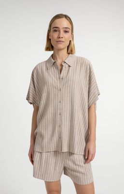 YAYA Short Striped / 01-321037-606 SAFARI BROWN DESSIN