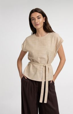 YAYA Top Sleeveless Details/ 01-701383-606 SAFARI BROWN