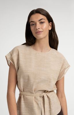 YAYA Top Sleeveless Details/ 01-701383-606 SAFARI BROWN