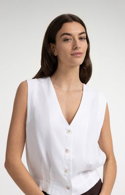 YAYA Blouse  Sleeveless 01-201225-606 PURE WHITE