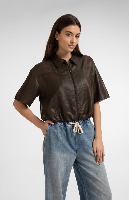 YAYA Jacket Mesh Satinglow / 01-201233-607 DELICIOSO BROWN