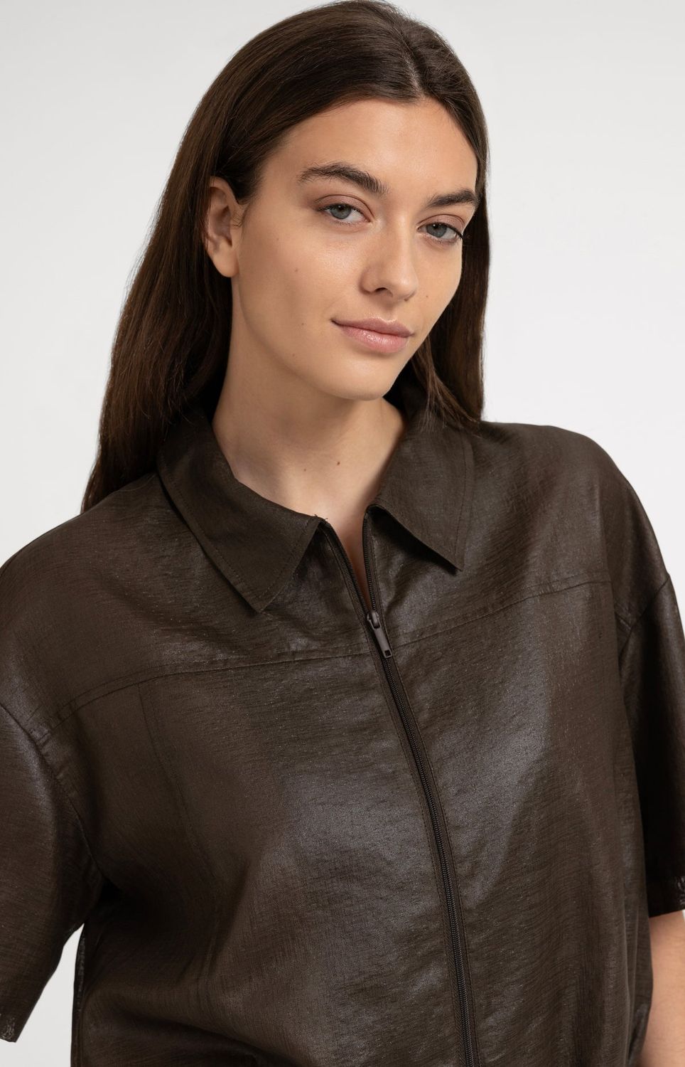 YAYA Jacket Mesh Satinglow / 01-201233-607 DELICIOSO BROWN