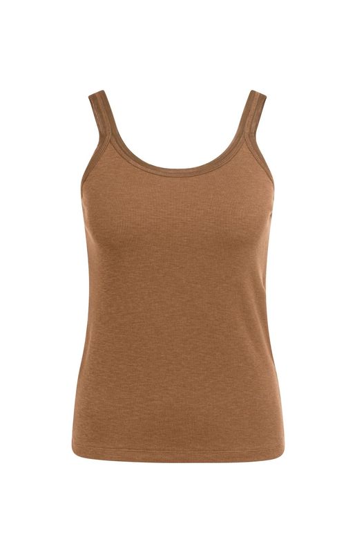 YAYA Singlet Mesh Detail/ 01-729053-607 FOXTROT BROWN