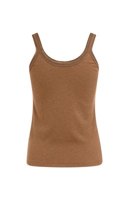 YAYA Singlet Mesh Detail/ 01-729053-607 FOXTROT BROWN