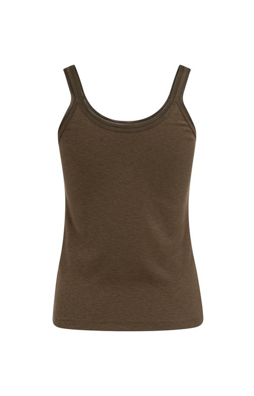 YAYA Singlet Mesh detail/ 01-729053-607 SLATE BLACK BROWN