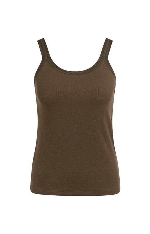 YAYA Singlet Mesh detail/ 01-729053-607 SLATE BLACK BROWN