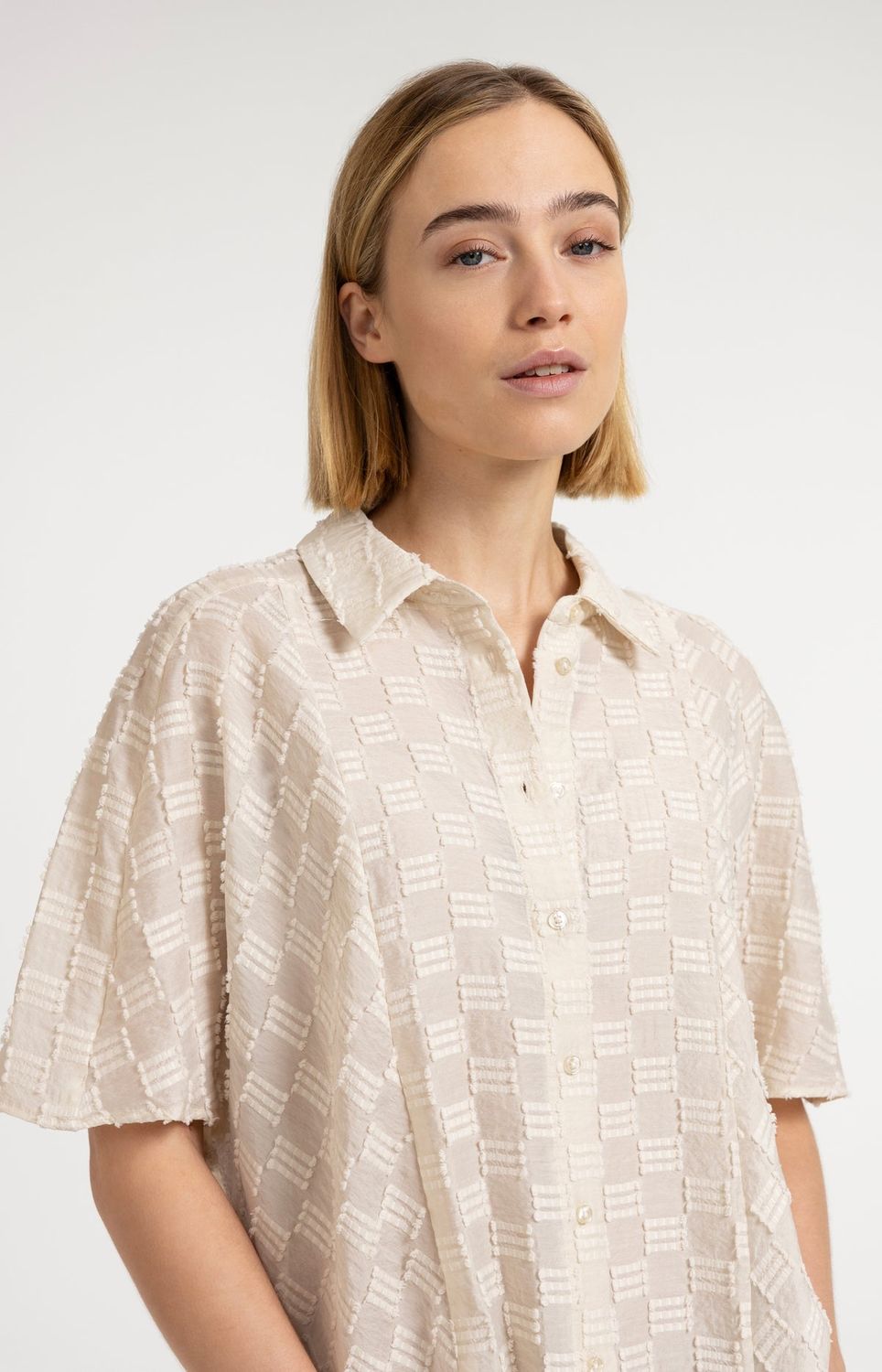 YAYA Blouse Jaquard / 01-201230-607 BEIGE