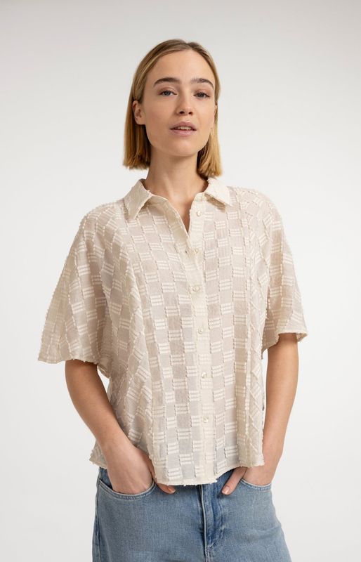 YAYA Blouse Jaquard / 01-201230-607 BEIGE