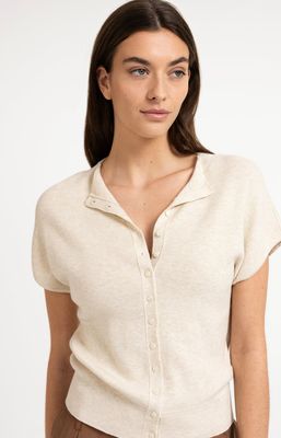 YAYA Cardigan Short Sleeve/ 01-010163-607 BEIGE MELANGE