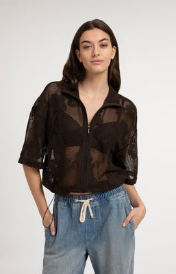 YAYA Jacket Crochet / 01-201234-607 DELICIOSO BROWN