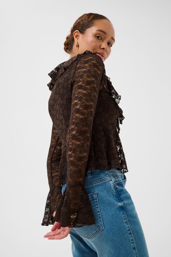 Kaffe Blouse Lace Viccy / 10512078 Coffee Bean