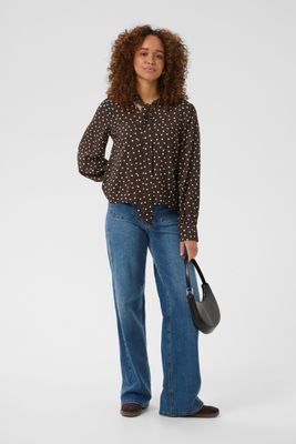 Kaffe Blouse Dotte Polkadot /10511775 Coffee Bean Turtledove Dot