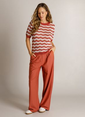 Ivy Beau Top Djuna Knitted Stripe / 4201096 Barn Red/Multi color