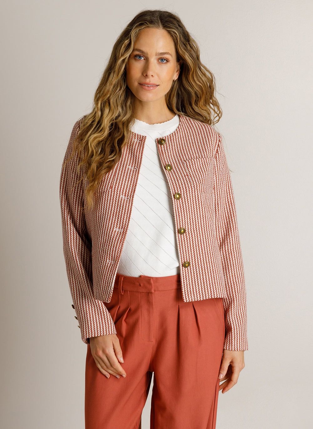 Ivy Beau Jacket Debby / 4201105 Barn Red/Multi color