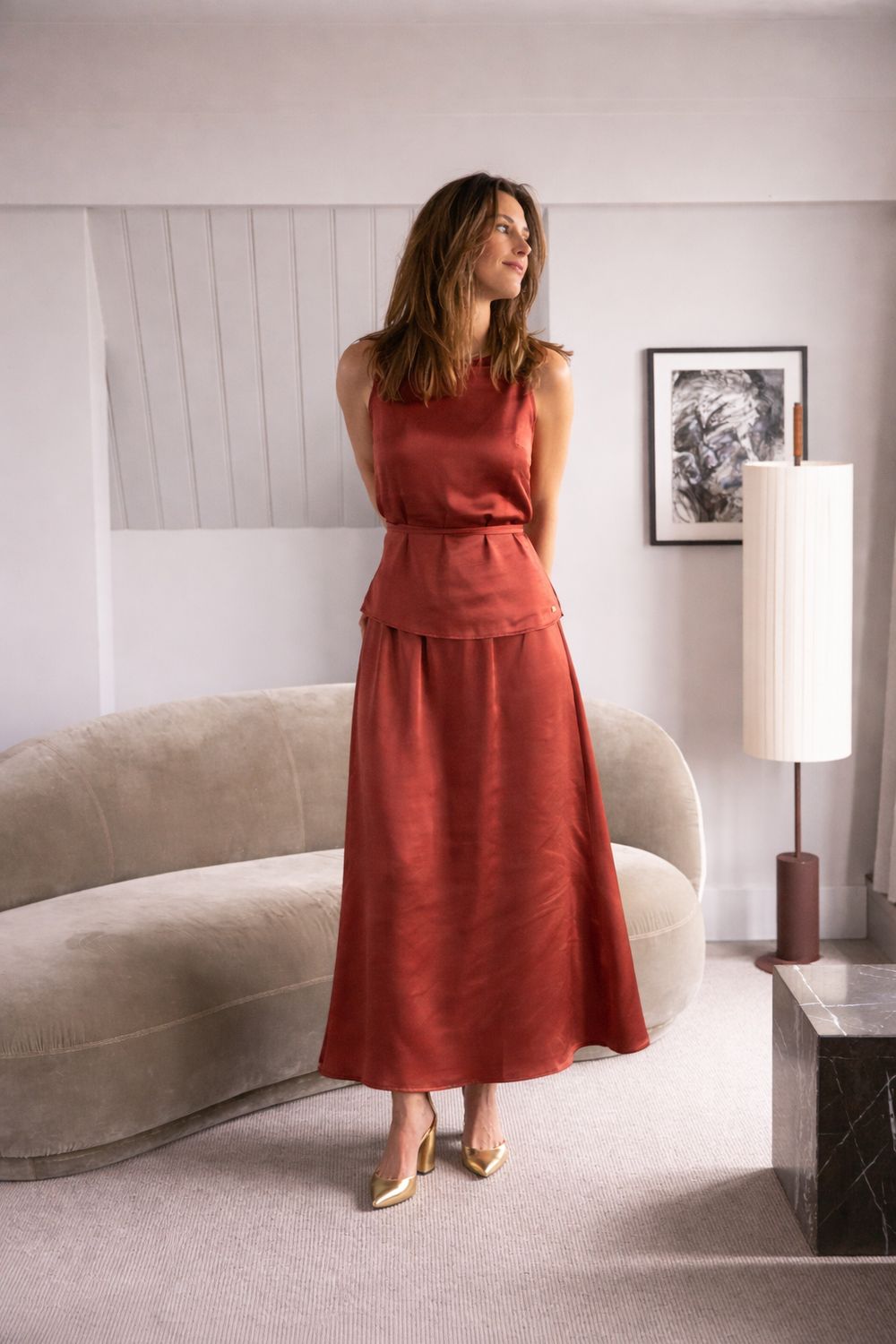 Ivy Beau Top Danee Satinlook / 4201103 Barn Red