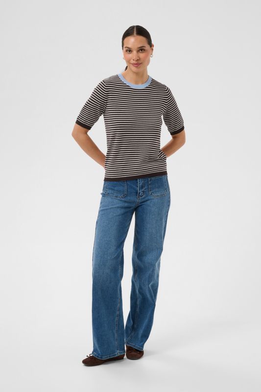 Kaffe Pullover Lizza / 10512365 Coffe Bean/Turtledove-Blue Fog