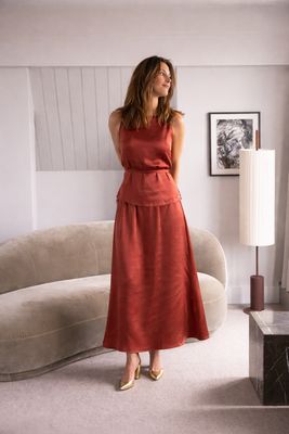 Ivy Beau Skirt Dilana Satinlook/ 4201102 Barn Red