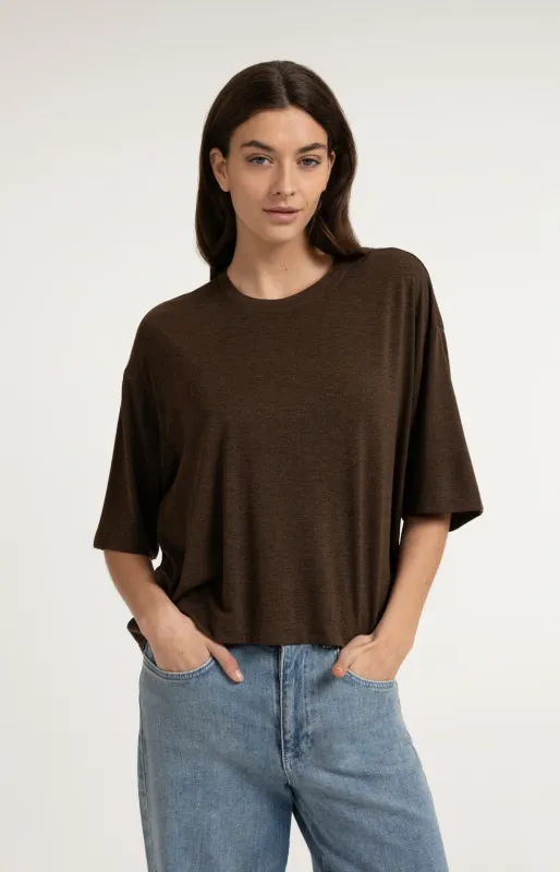 YAYA Top Balloonback / 01-709391-607 SLATE BLACK BROWN MELANGE