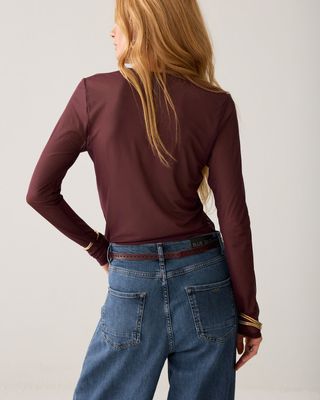 Summum Woman Top Mesh/ 3s5394-30180 335 Dark Burgundy