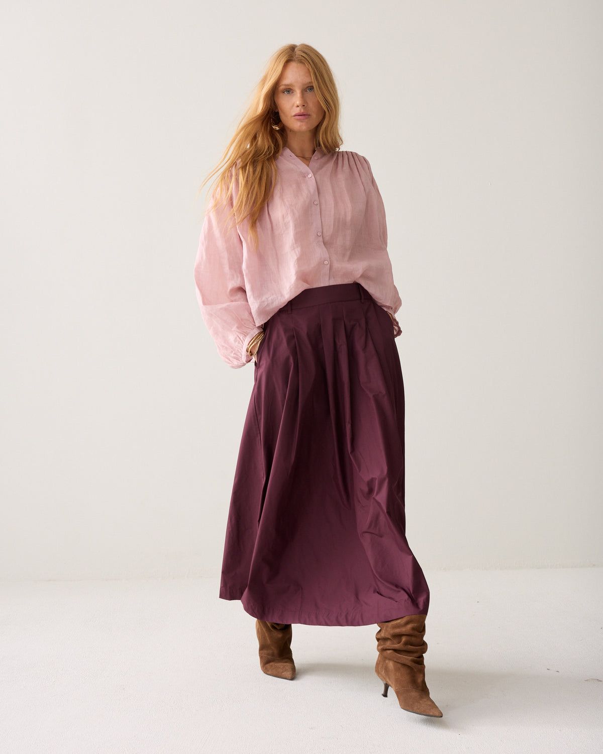 Summum Woman Skirt Taft Light/ 6s1348-12259 335 Dark Burgundy