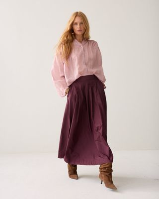 Summum Woman Skirt Taft Light/ 6s1348-12259 335 Dark Burgundy