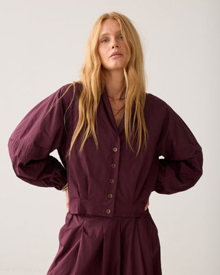 Summum Woman Jacket Taft Light / 1s1333-12259 335 Dark Burgundy