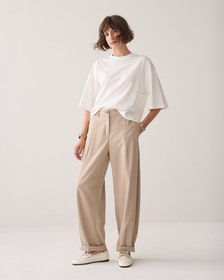 Summum Woman Pants Barrelfit/ 4s3041-12481 708 Light Taupe