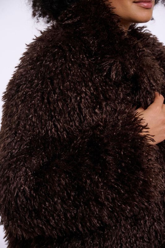 Rino &amp; Pelle Jacket Furry / Lias.7002611 Coffee Roast