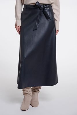 Rino &amp; Pelle Skirt Vegan Leather/ Chelsea.7502611 Dark Navy