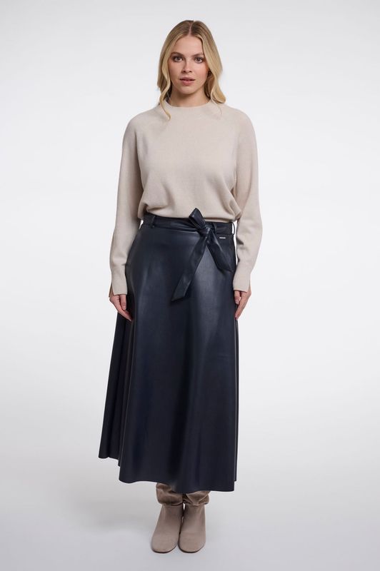Rino &amp; Pelle Skirt Vegan Leather/ Chelsea.7502611 Dark Navy