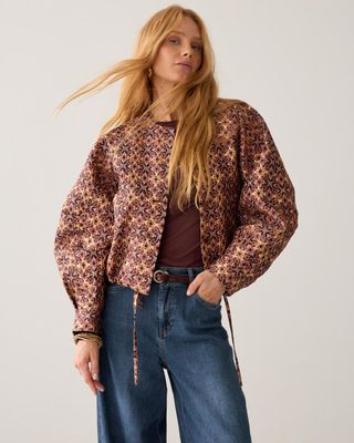 Summum Woman Jacket Jacquard Lurex / 1s1319-12528 335 Dark Burgundy