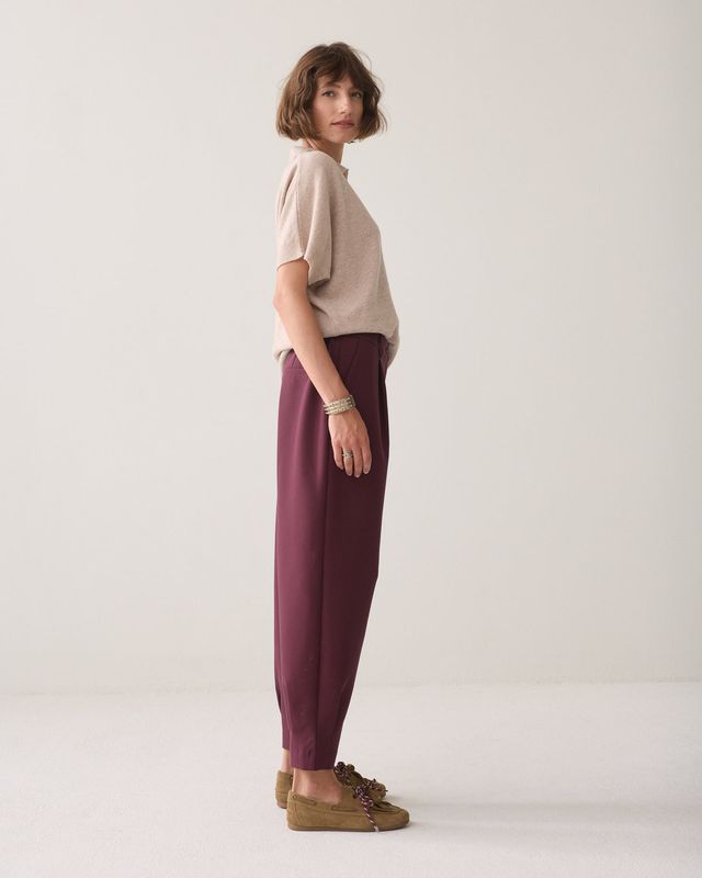 Summum Woman Pants Tapered / 4s3039-11680 335 Dark Burgundy